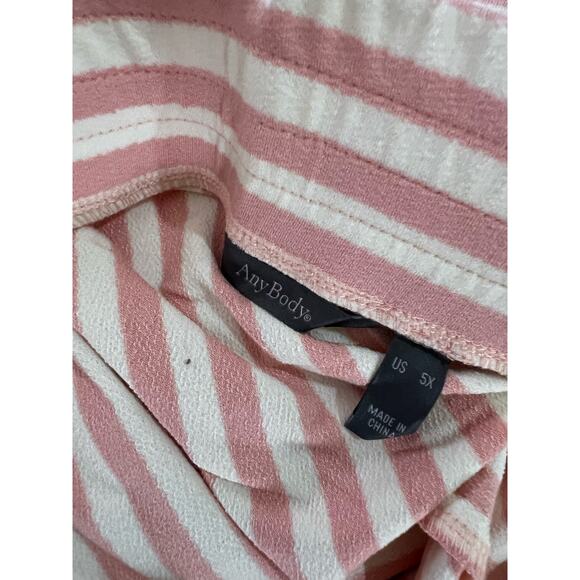 AnyBody Striped Textured Jersey Pull-On Pants NWOT ROSE PLUS SIZE 5X - Picture 6 of 7